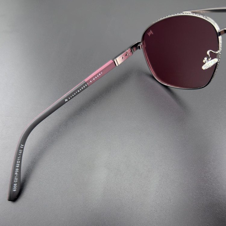عینک آفتابی خلبانی مردانه آلبرت وگ مدل 6306C21P39 Polarized Maroon