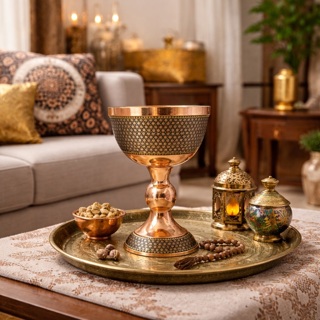 سنگاب مس و خاتم سایز 5