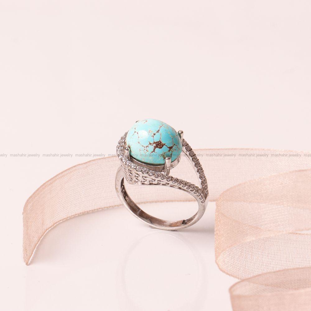 انگشتر فیروزه شجری زنانه کد 9301