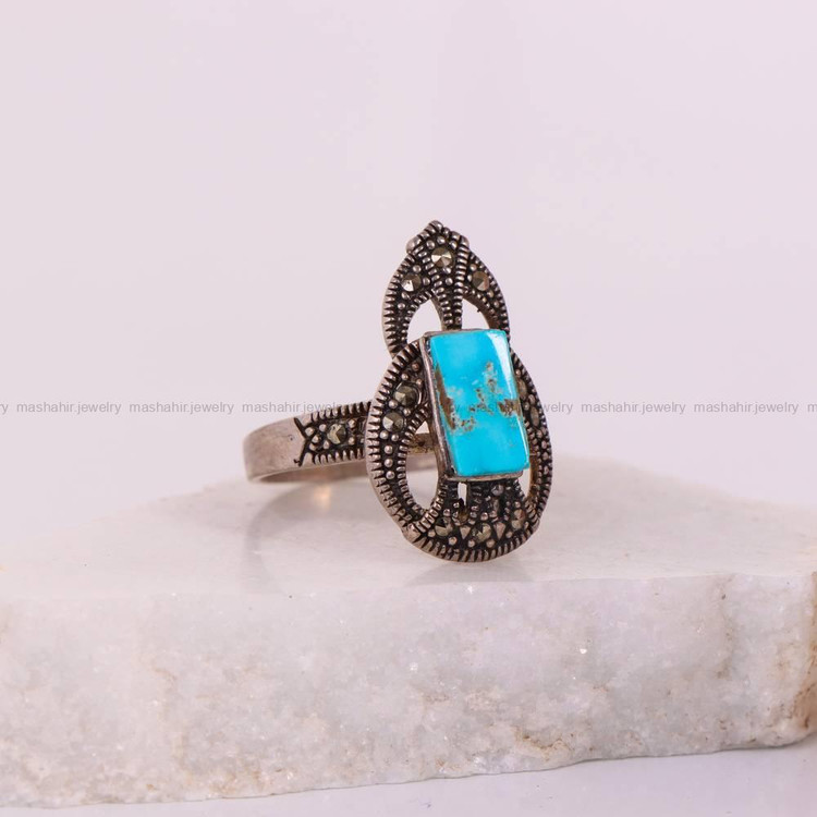 انگشتر فیروزه شجری زنانه کد 5257