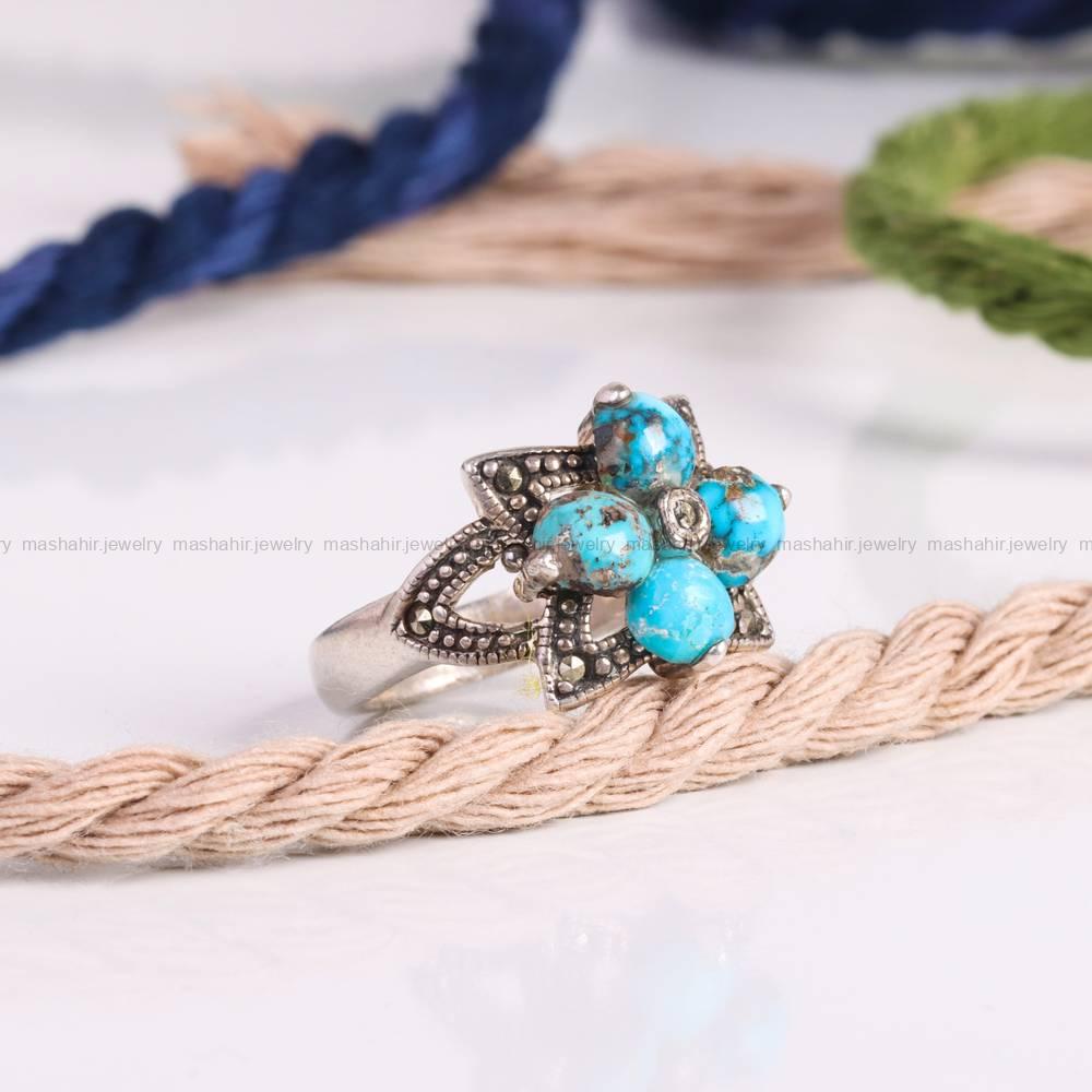 انگشتر فیروزه شجری زنانه کد 5311