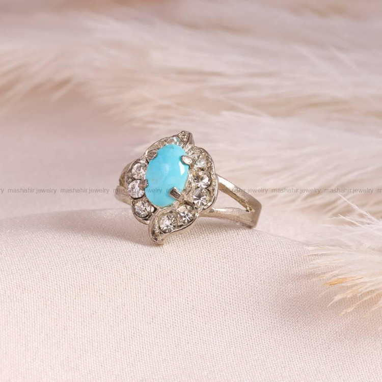 انگشتر فیروزه شجری زنانه کد 5338