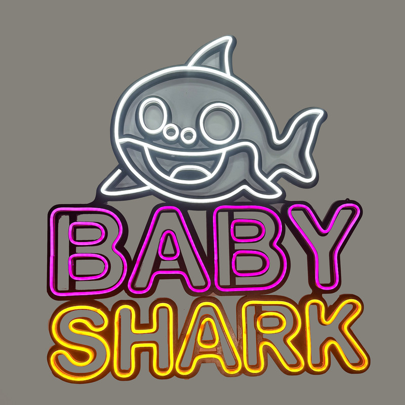 چراغ نئونی مدل baby shark