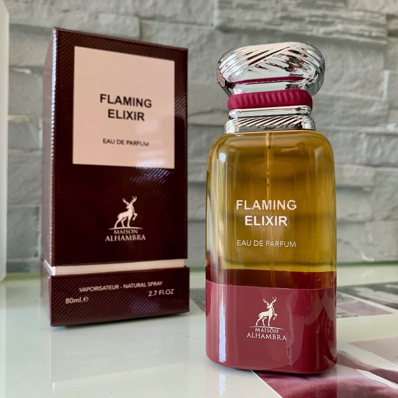 عطر میسن الحمرا فلیمینگ الیکسیر (Maison Alhambra Flaming Elixir (Lovely Cherie